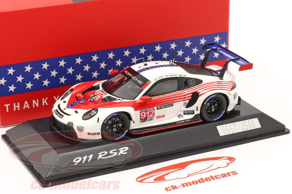 Porsche 911 RSR #912 2do Clase GTLM 12h Sebring IMSA 2020 1:43 Spark