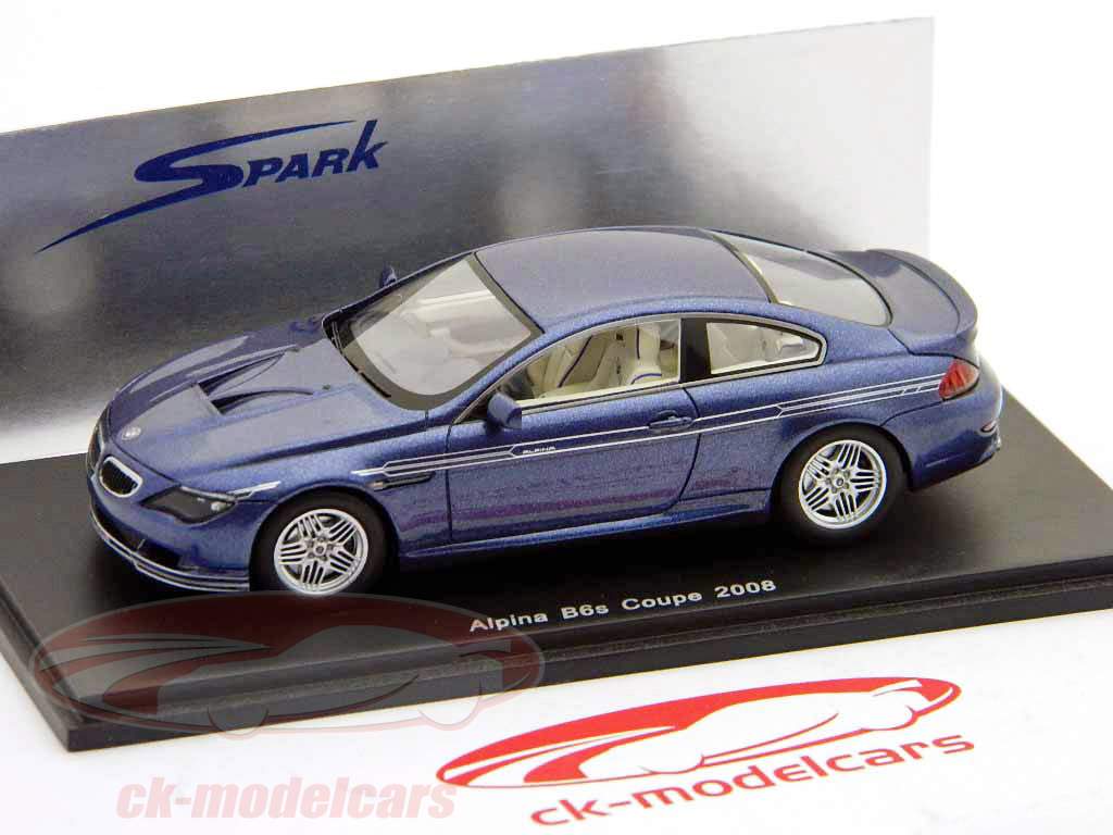 BMW Alpina B6s Coupe Bj. 2008 blaumetallic / blue metallic 1:43 Spark
