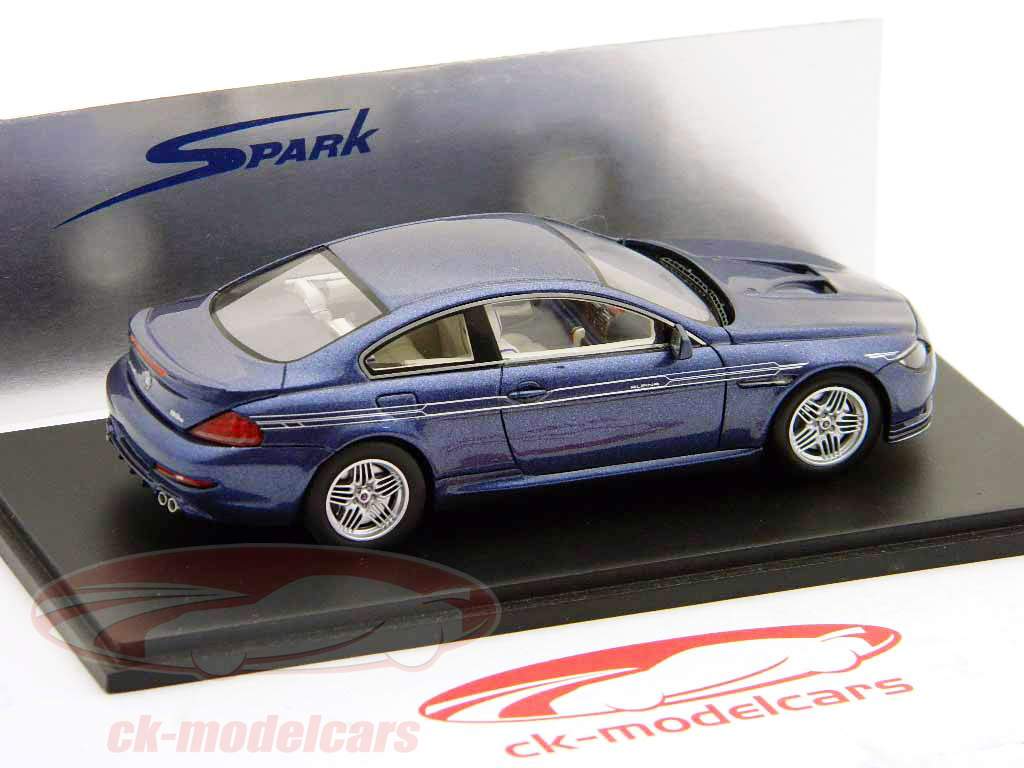 BMW Alpina B6s Coupe Bj. 2008 blaumetallic / blue metallic 1:43 Spark