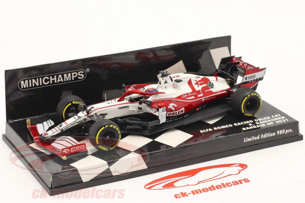Kimi Räikkönen Alfa Romeo Racing C41 #7 Bahreïn GP formule 1 2021 1:43 Minichamps