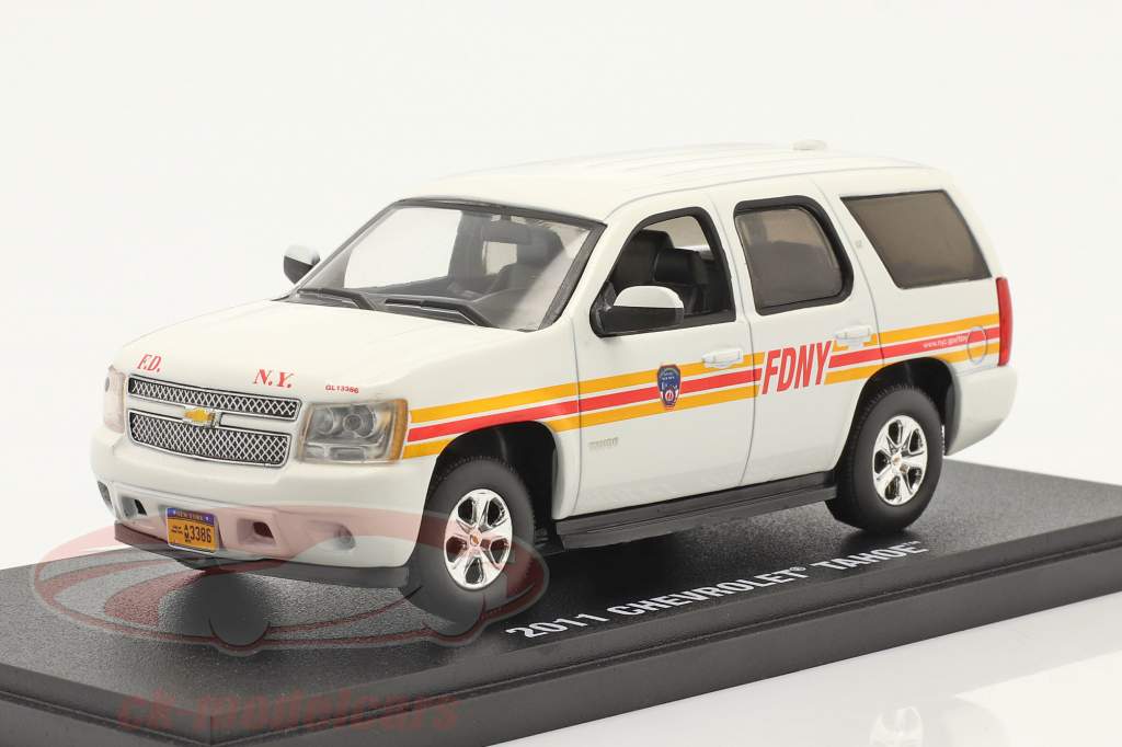 Chevrolet Tahoe Fire Department New York 2011 blanche / rouge / jaune 1:43 Greenlight
