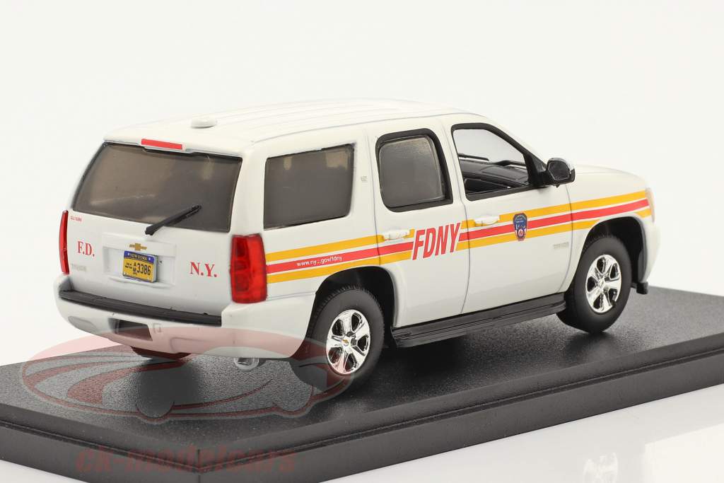 Chevrolet Tahoe Fire Department New York 2011 blanche / rouge / jaune 1:43 Greenlight
