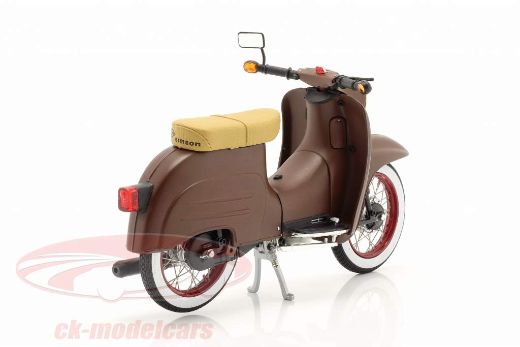 Simson Schwalbe KR51/1 Custom II marrom 1:10 Schuco