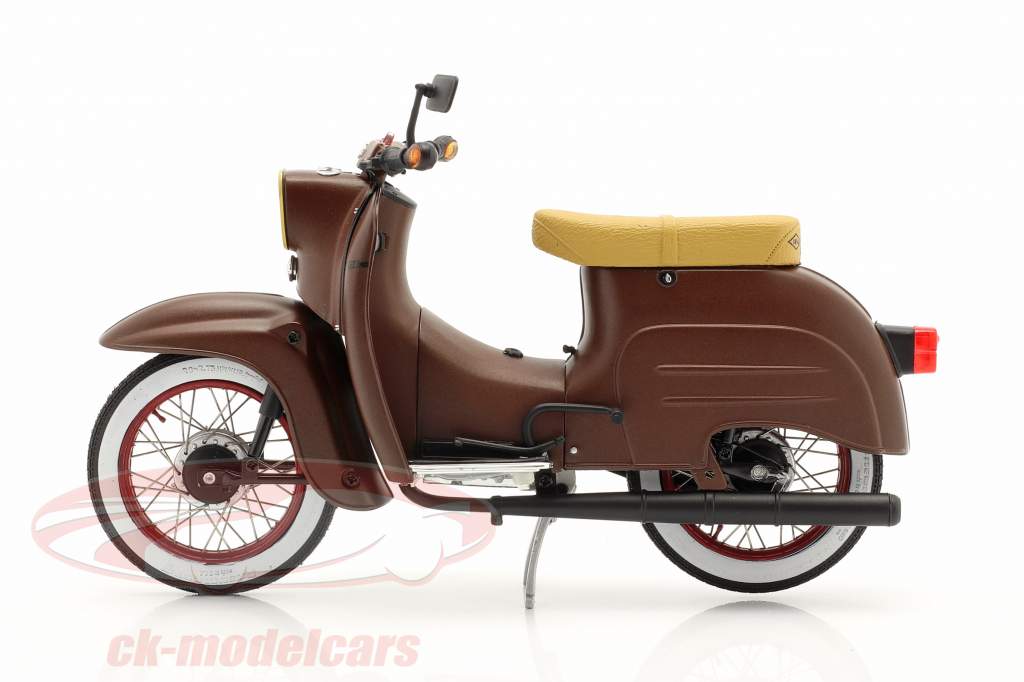 Simson Schwalbe KR51/1 Custom II marrom 1:10 Schuco