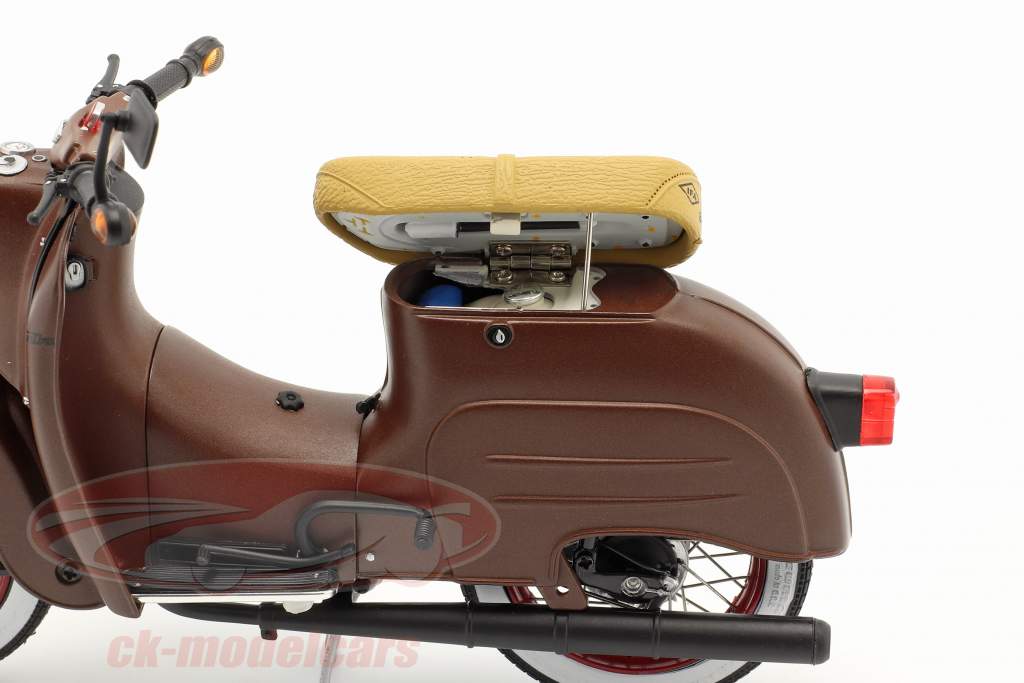 Simson Schwalbe KR51/1 Custom II 茶色 1:10 Schuco