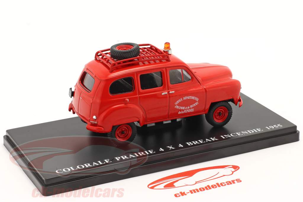 Renault Colorale Prairie 4x4 Break Servicio de ambulancia SDIS rojo 1:43 Hachette