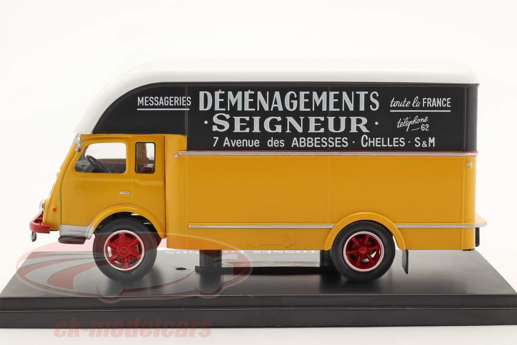 Renault 2,5t Van Demenagements Seigneurs yellow / black / white 1:43 Hachette