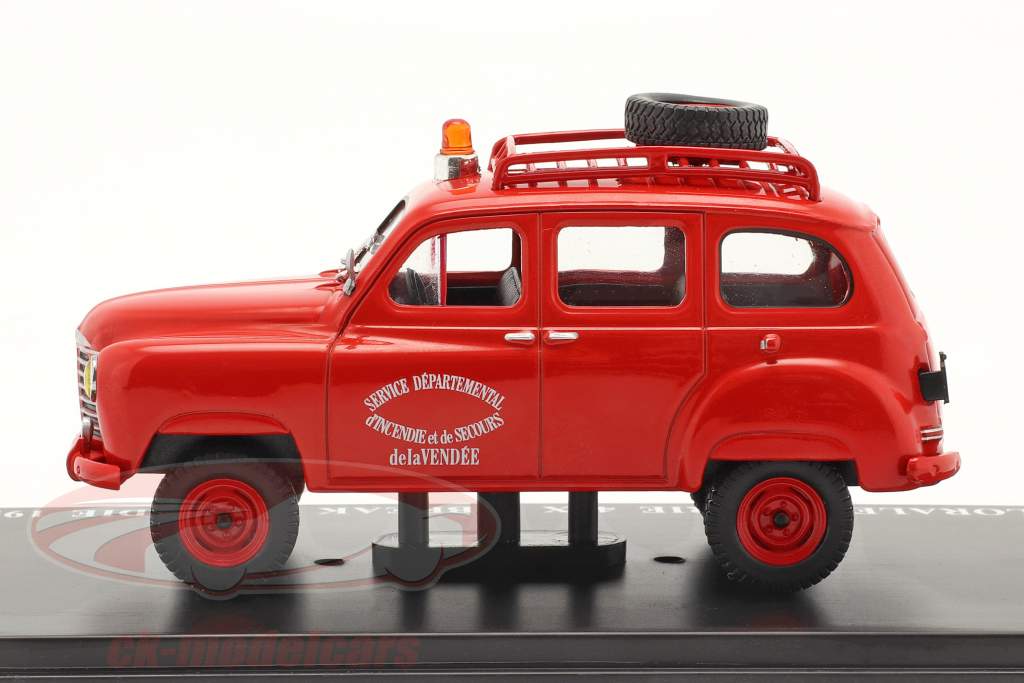 Renault Colorale Prairie 4x4 Break Servicio de ambulancia SDIS rojo 1:43 Hachette