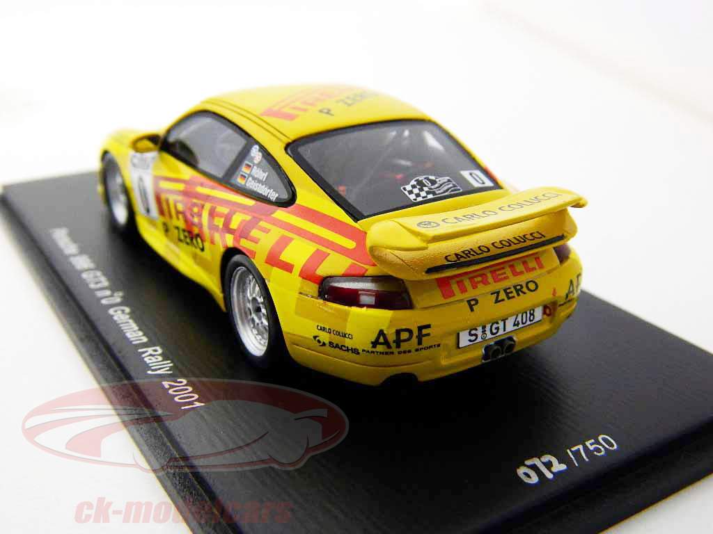 Porsche 996 GT3 #0 Rally Duitsland 2001 W. Röhrl, C. Geistdörfer 1:43 Spark