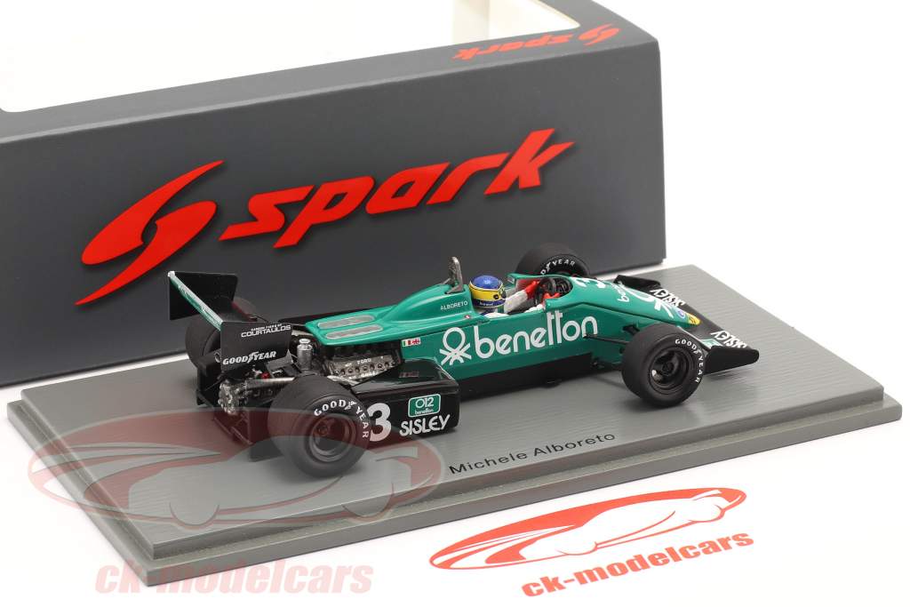 Michele Alboreto Tyrrell 011B #3 gagnant États Unis est GP formule 1 1983 1:43 Spark