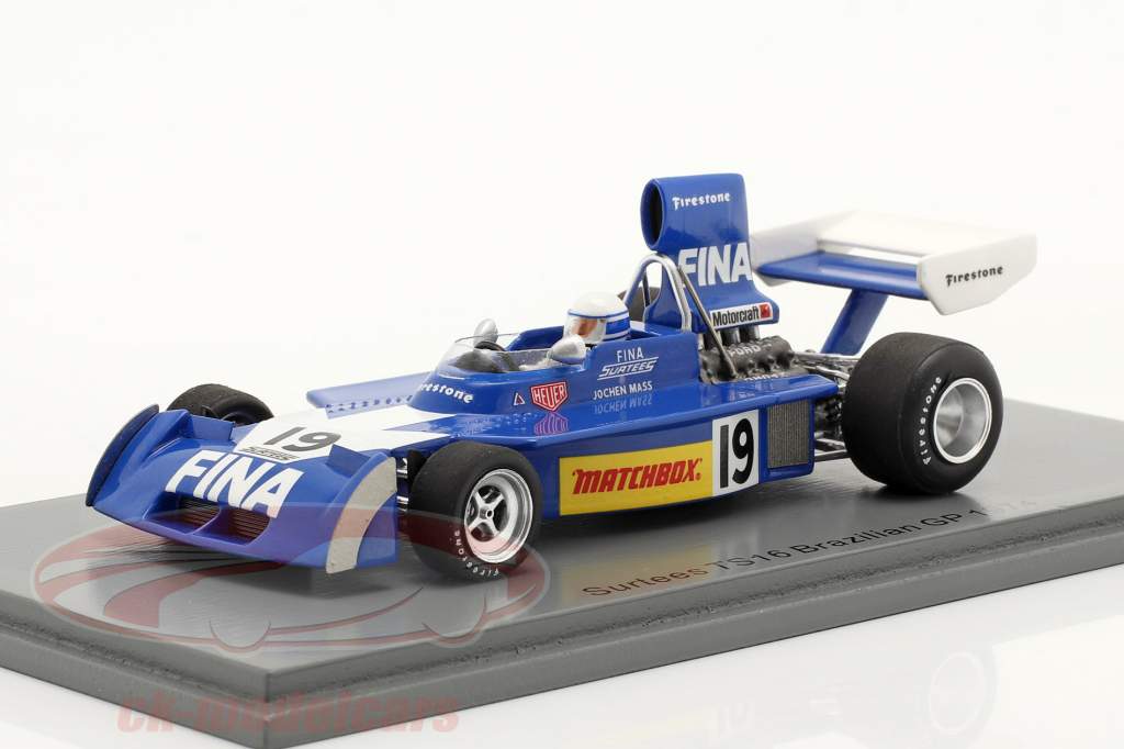 Jochen Mass Surtees TS16 #19 Brazilian GP formula 1 1974 1:43 Spark
