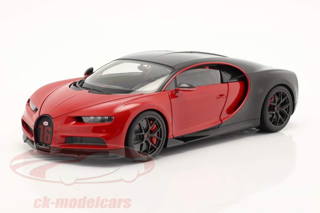 Bugatti Chiron Sport Année de construction 2019 italien rouge / carbone 1:18 AUTOart