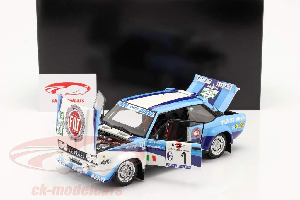 Fiat 131 Abarth #1 Sieger Rallye Costa Smeralda 1981 Alen, Kivimäki 1:18 Kyosho