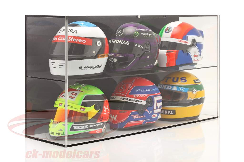 Hochwertige Vitrine für Helme 1:2 oder Modellautos 1:18 schwarz SAFE