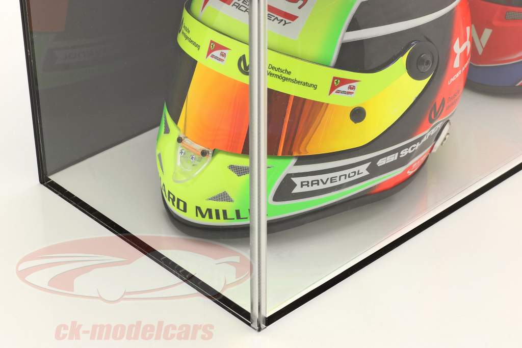 High quality Showcase for helmets 1:2 or modelcars 1:18 black SAFE