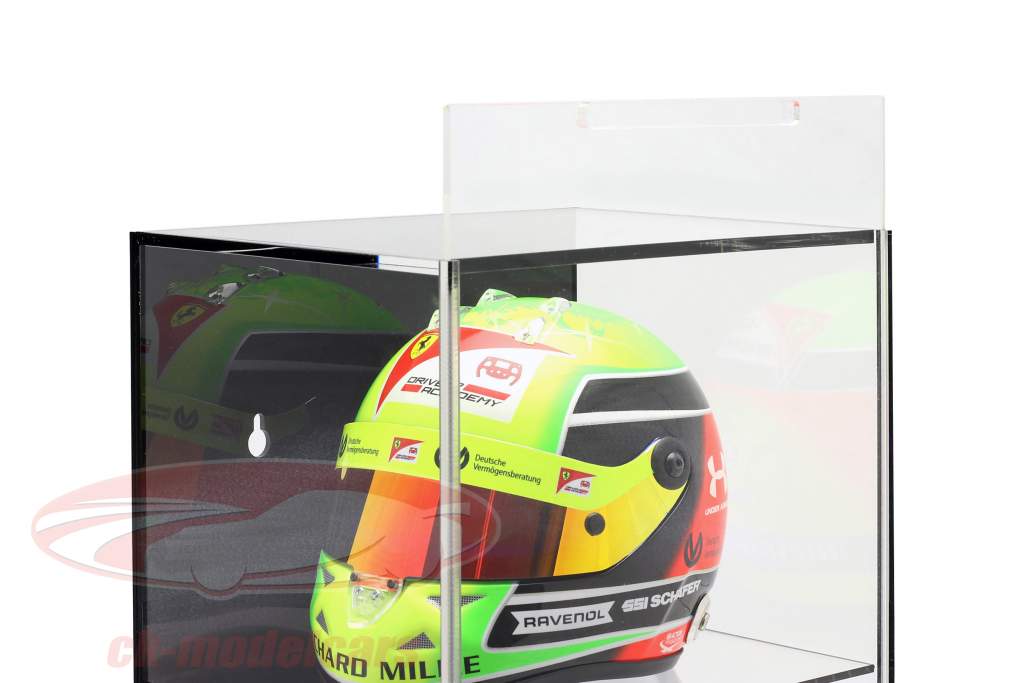 Høj kvalitet Udstillingsvindue med 4 rum til Hjelme i vægt 1:2 sort SAFE