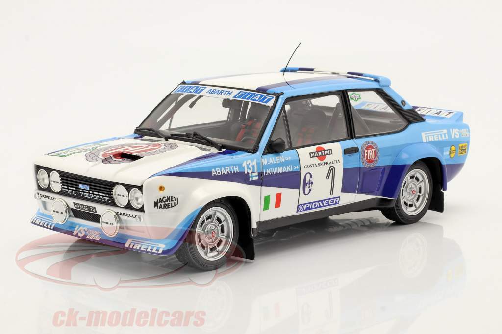 Fiat 131 Abarth #1 Sieger Rallye Costa Smeralda 1981 Alen, Kivimäki 1:18 Kyosho
