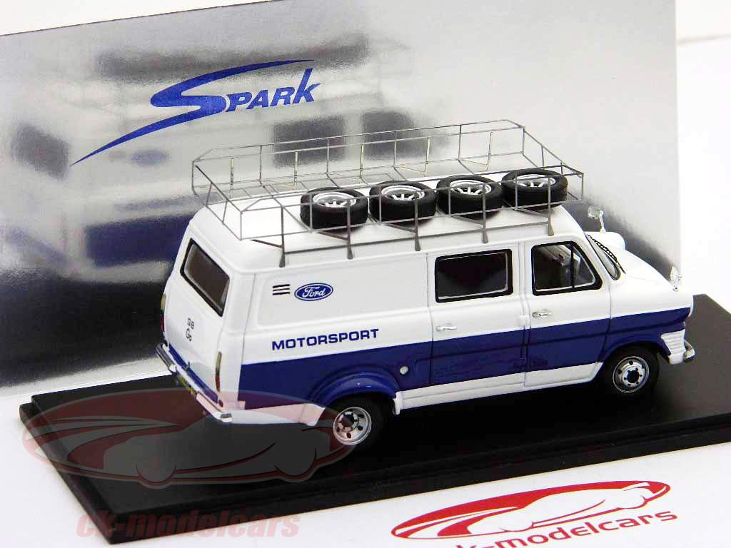 Ford Transit Motorsport 1979 white / blue 1:43 Spark