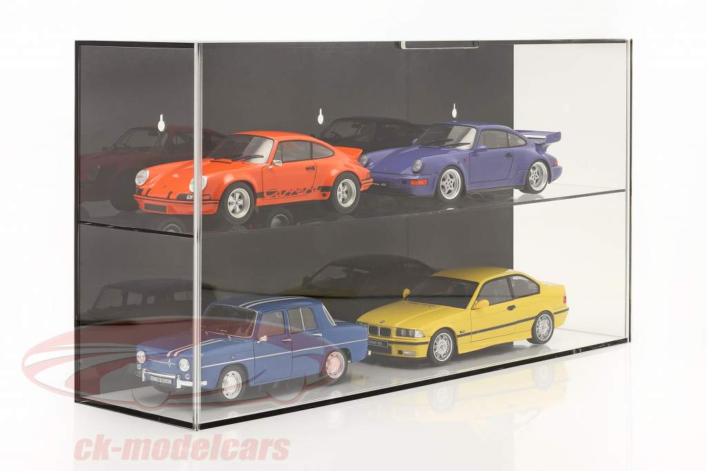 Hochwertige Vitrine für Helme 1:2 oder Modellautos 1:18 schwarz SAFE