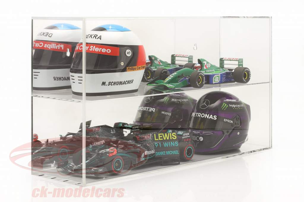 高品質 ミラーリング ショーケース にとって ヘルメット 1:2 また モデルカー 1:18 SAFE