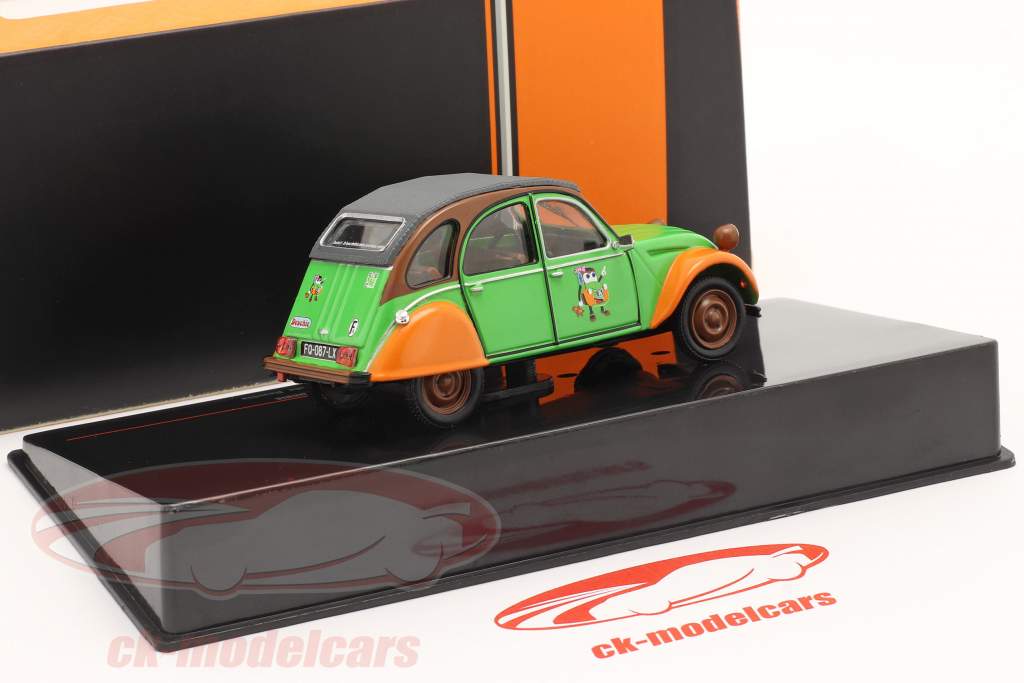Citroen 2CV Deuchie grøn / orange / sort 1:43 Ixo