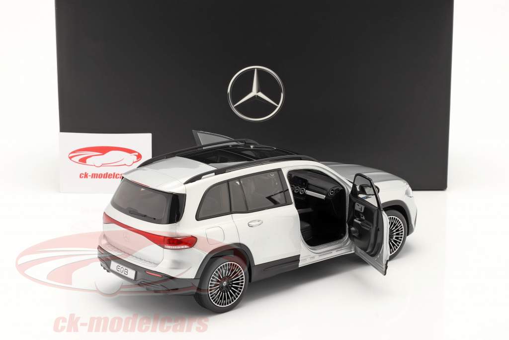Mercedes-Benz EQB Année de construction 2021 argent iridium 1:18 NZG