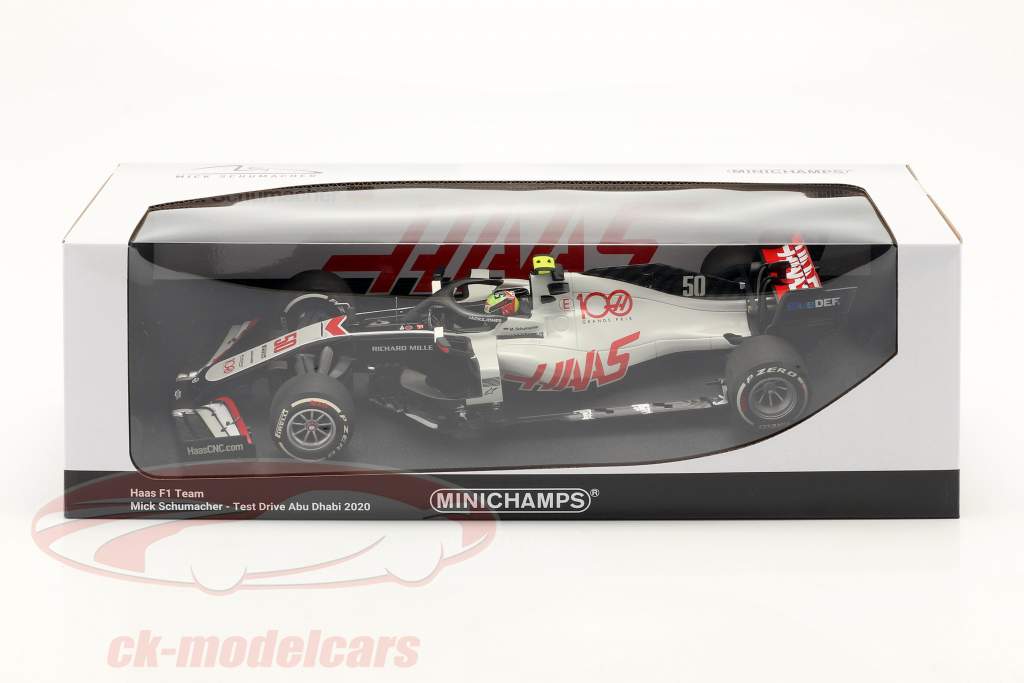 Mick Schumacher Haas VF-20 #50 prøvetur Abu Dhabi F1 2020 1:18 Minichamps