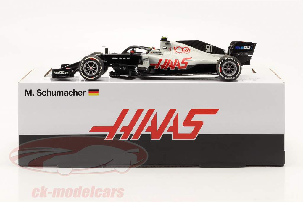 Mick Schumacher Haas VF-20 #50 prøvetur Abu Dhabi F1 2020 1:18 Minichamps