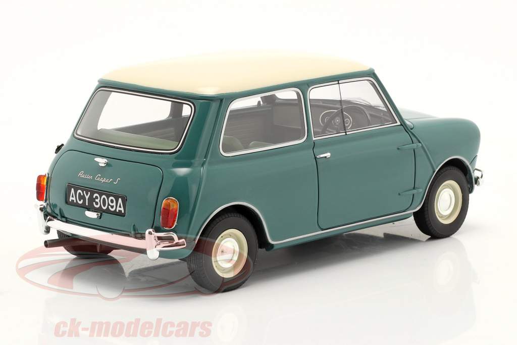 Austin Mini Cooper MKI 建設年 1961-1963 緑 / 白い 1:18 Cult Scale