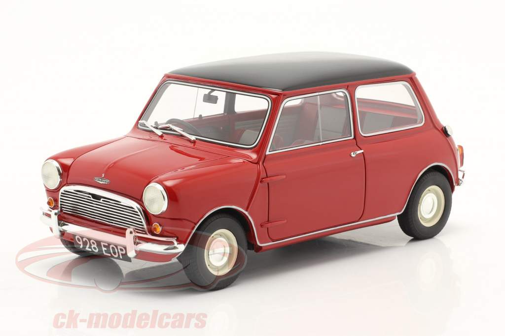 Austin Mini Cooper MKI Byggeår 1961-1963 Rød / sort 1:18 Cult Scale