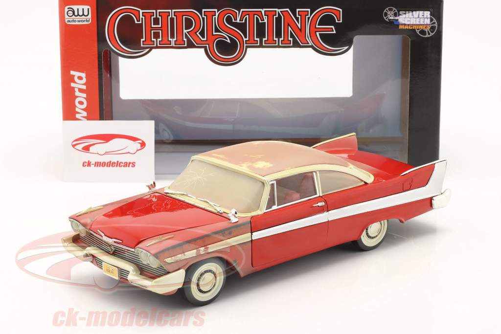 Plymouth Fury year 1958 Movie Christine (1983) red /white 1:18 AutoWorld