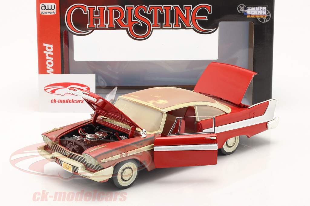 Plymouth Fury year 1958 Movie Christine (1983) red /white 1:18 AutoWorld