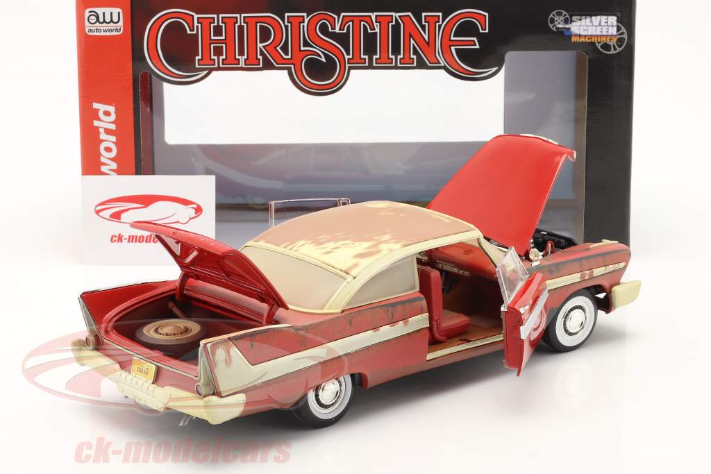 Plymouth Fury year 1958 Movie Christine (1983) red /white 1:18 AutoWorld