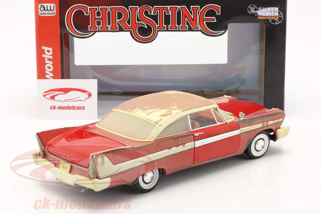 Plymouth Fury year 1958 Movie Christine (1983) red /white 1:18 AutoWorld