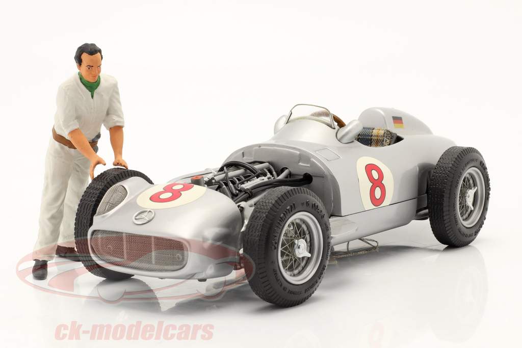 figura mecánico con blanco Mono empuja 1:18 Figurenmanufaktur
