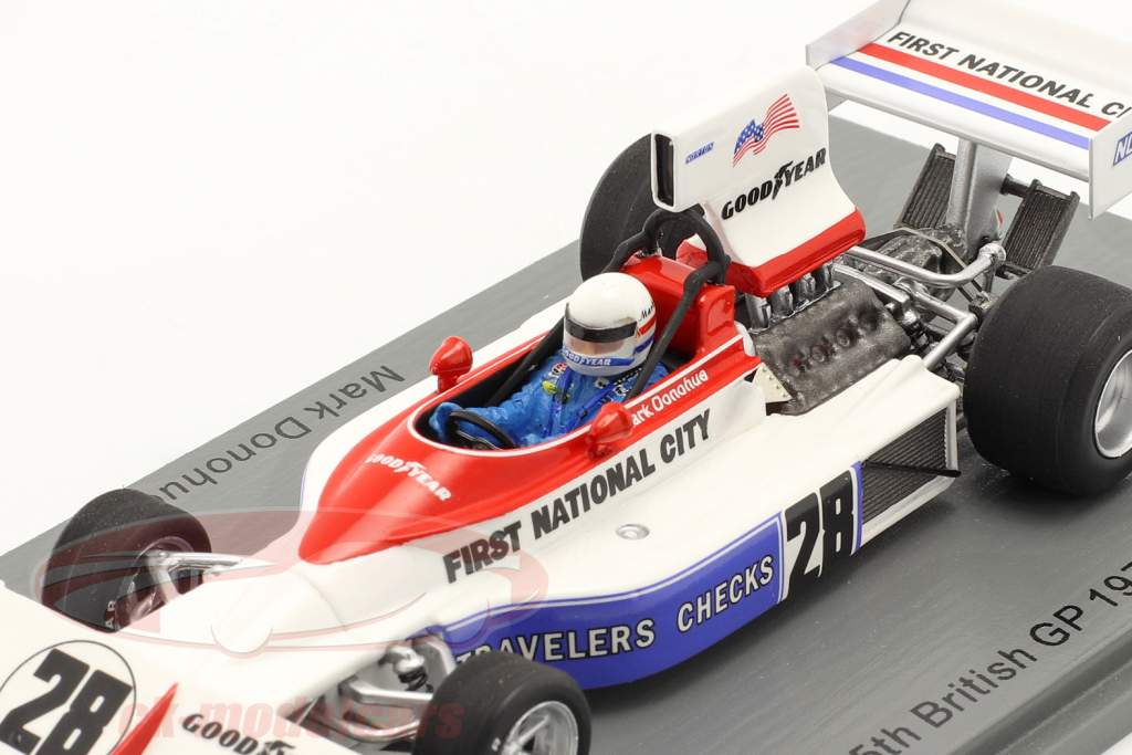 Mark Donohue March 751 #28 5e Britanique GP formule 1 1975 1:43 Spark