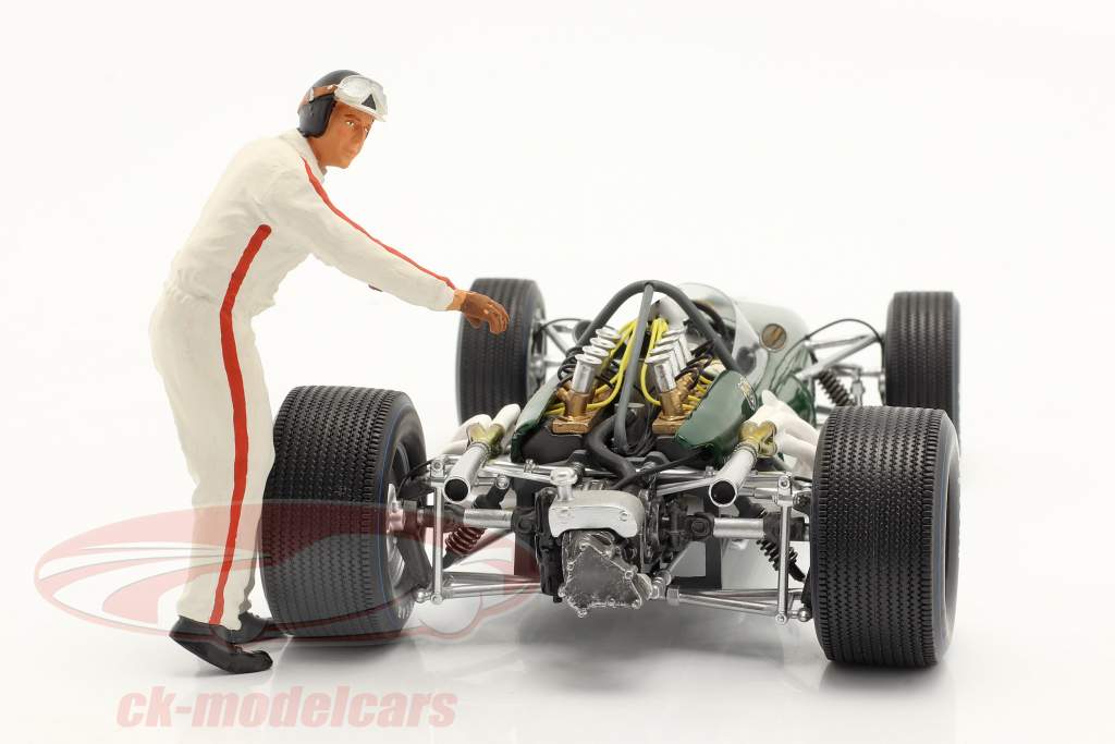 figure Race Driver Jochen R. leans on 1:18 FigurenManufaktur