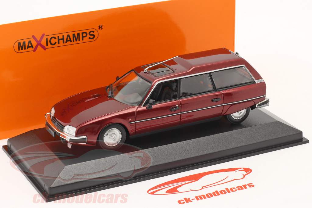 Citroen CX Break Byggeår 1980 mørkerød metallisk 1:43 Minichamps