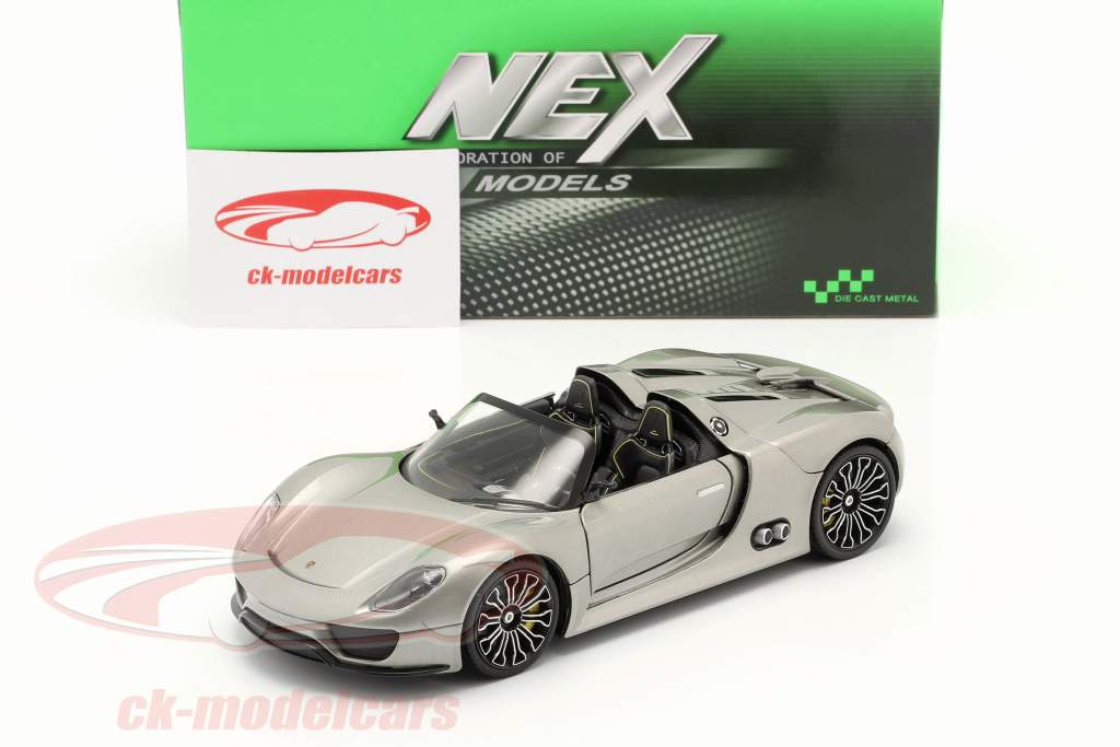 Porsche 918 Spyder Year 2013 gray 1:24 Welly