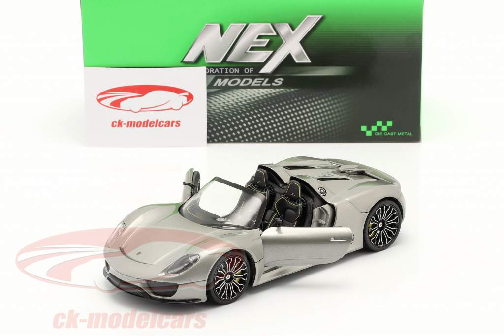 Porsche 918 Spyder Year 2013 gray 1:24 Welly