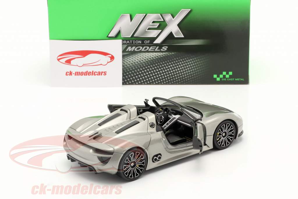 Porsche 918 Spyder Year 2013 gray 1:24 Welly