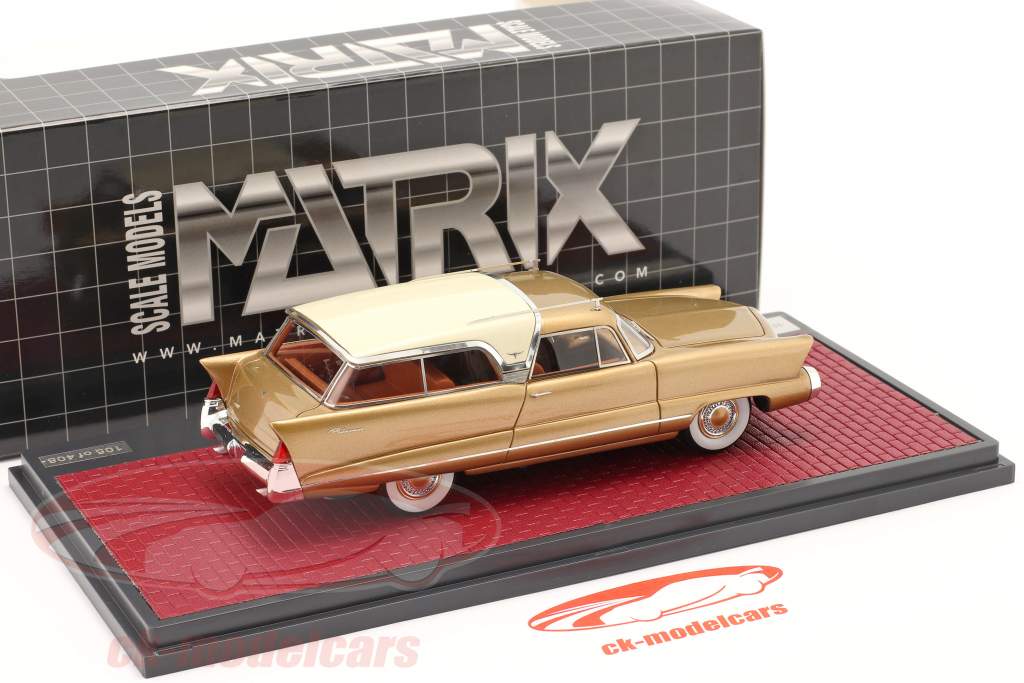 Chrysler Plainsman Concept Car 1956 guld metallisk / hvid 1:43 Matrix