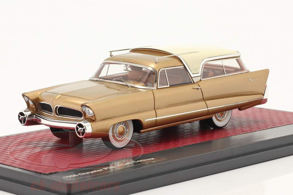 Chrysler Plainsman Concept Car 1956 guld metallisk / hvid 1:43 Matrix