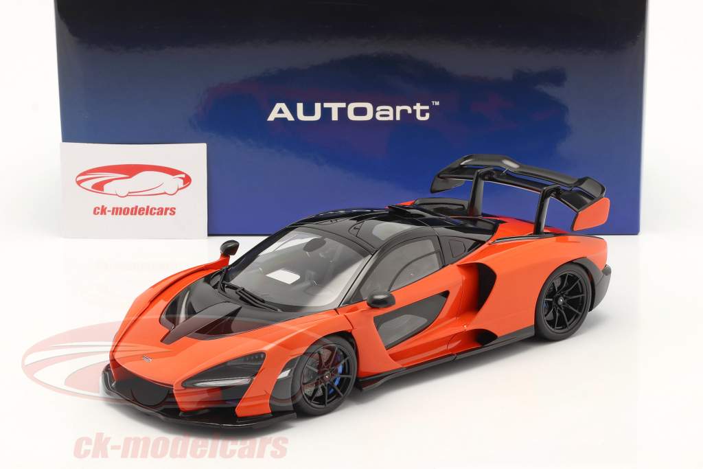 McLaren Senna Año de construcción 2018 naranja 1:18 AUTOart