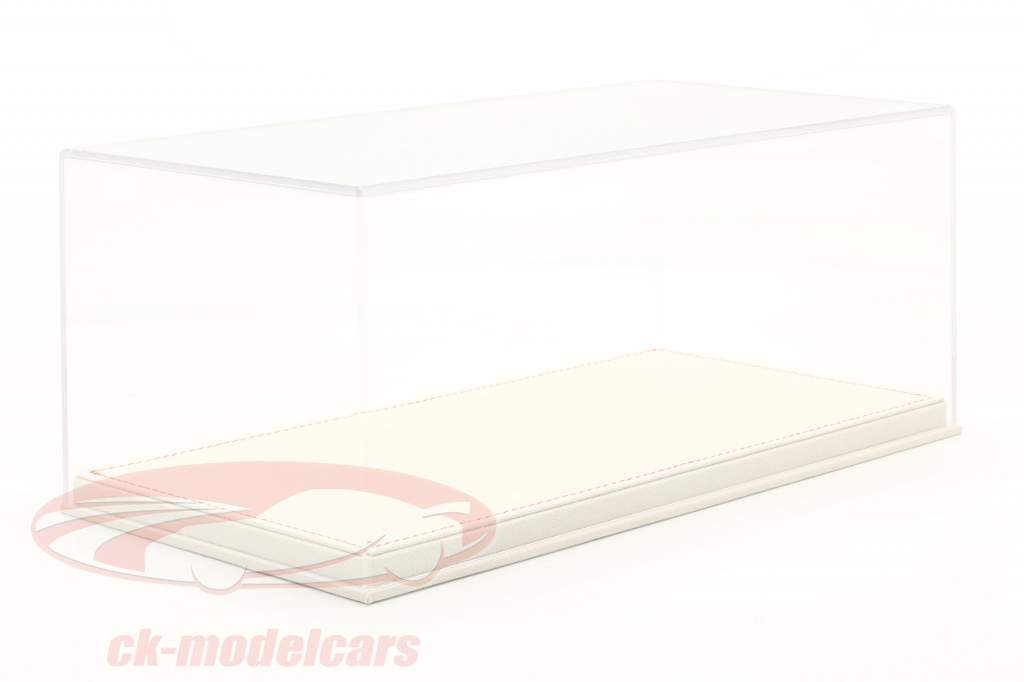 高品質 アクリル ショーケース と アルカンターラ ベースプレート にとって モデルカー の中に 規模 1:18 ベージュ / 赤 BBR
