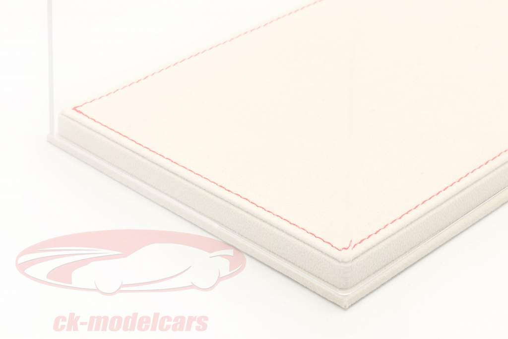 高品質 アクリル ショーケース と アルカンターラ ベースプレート にとって モデルカー の中に 規模 1:18 ベージュ / 赤 BBR