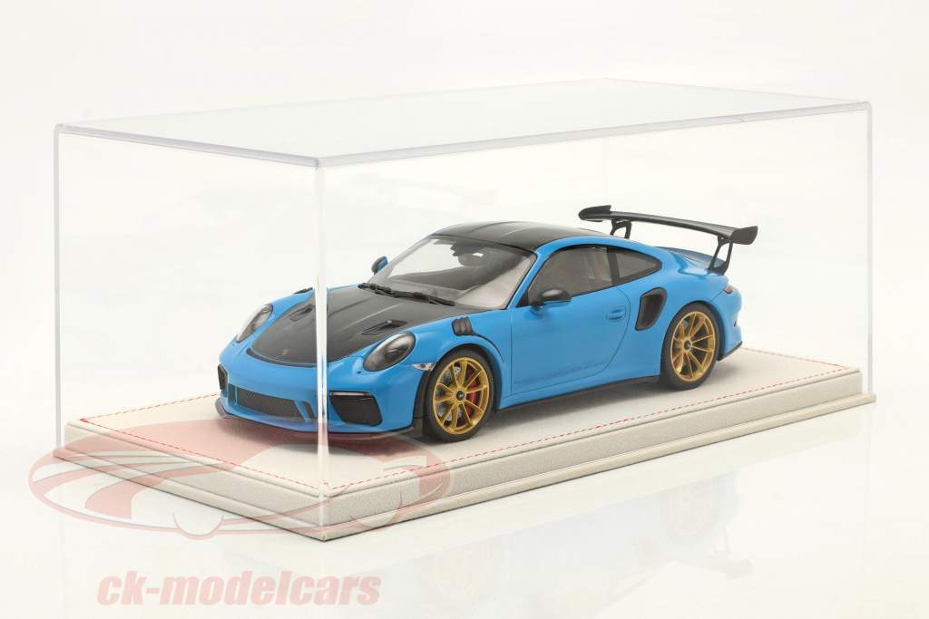 高品質 アクリル ショーケース と アルカンターラ ベースプレート にとって モデルカー の中に 規模 1:18 ベージュ / 赤 BBR