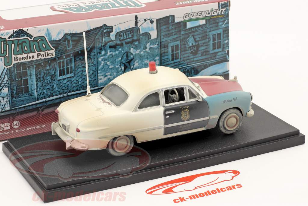 Ford Tijuana Border Patrol Mexique 1949 blanche / rouge / le noir 1:43 Greenlight