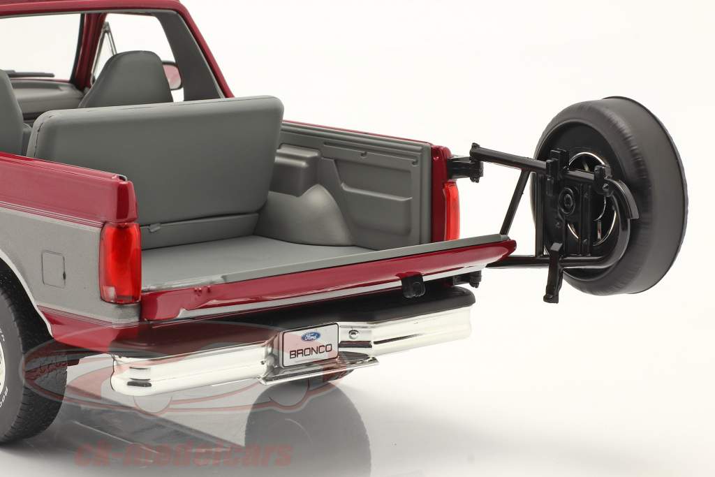 Ford Bronco XLT 1996 酒红色 / 银 1:18 Greenlight