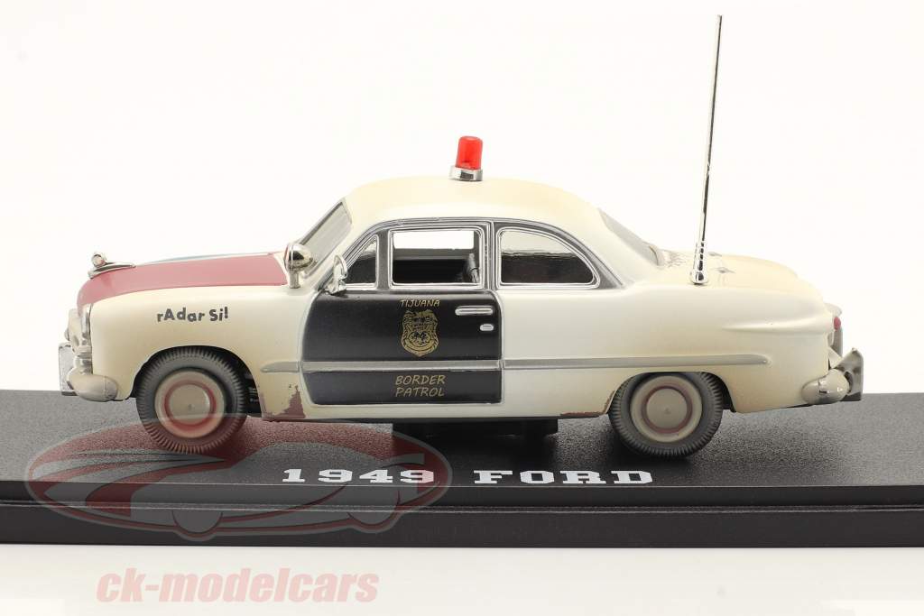 Ford Tijuana Border Patrol Mexique 1949 blanche / rouge / le noir 1:43 Greenlight